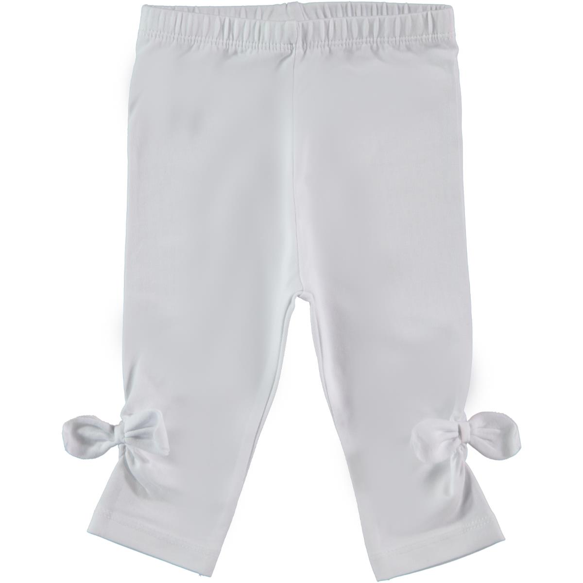 Primavera Outono Novos Meninos e Meninas Do Bebê de Algodão Confortável Kujju Baby Girl-Side Plissada Longa Leggings 6-18 9,9-12 meses: White / 18 m