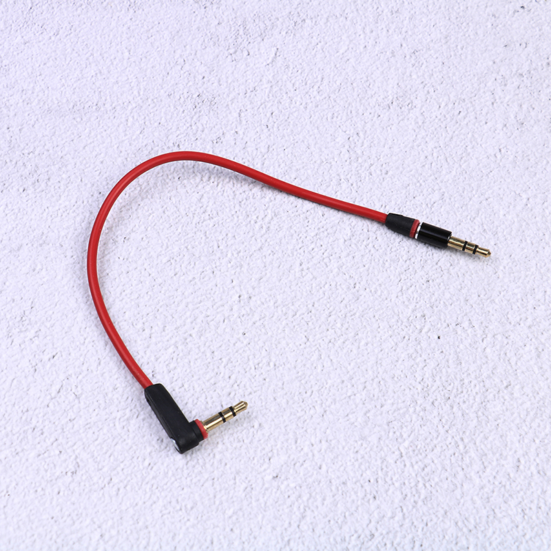1/2/3/5pcs 3.5mm Short 20cm Jack To Jack Aux Cable Male To Male Stereo Audio Cables Cord 90 Degree: Orange
