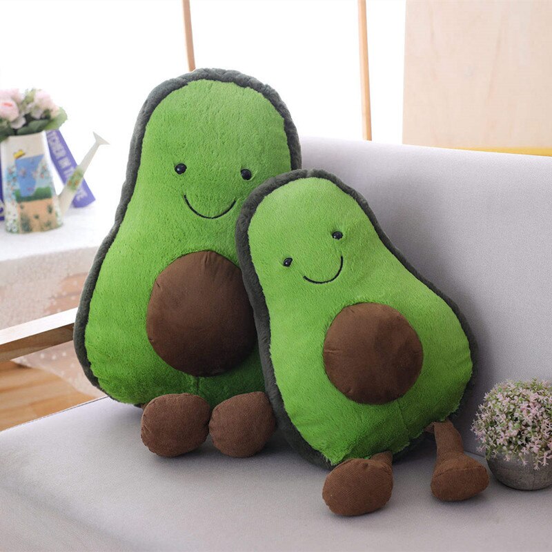 45cm Lovely Smile Avocado fruit vegetable food Anti-stress soft pillow cushion plush doll girl hobby Children toy