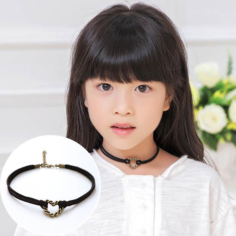 1PC Hübsche Mädchen Schwarz Multi Schicht Spitze Halskette Kinder Exquisite Gothic Stretch Choker Schmuck Kinder Halskette: 8