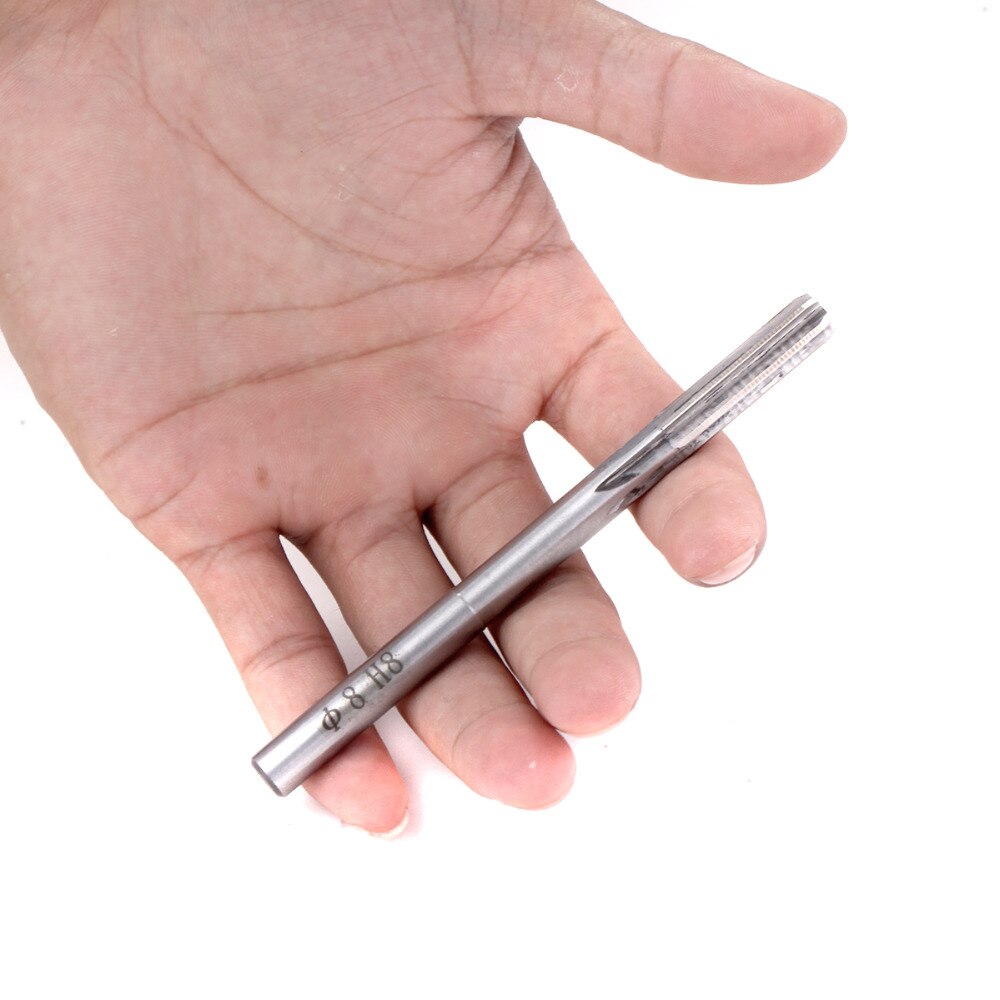 1Pcs Top HSS Gerade Schaft H8 Maschine Reibahle 6 Flöten 3/4/5/6/8mm Chucking Reibahle Fräsen Cutter Werkzeug Länge 61-112mm