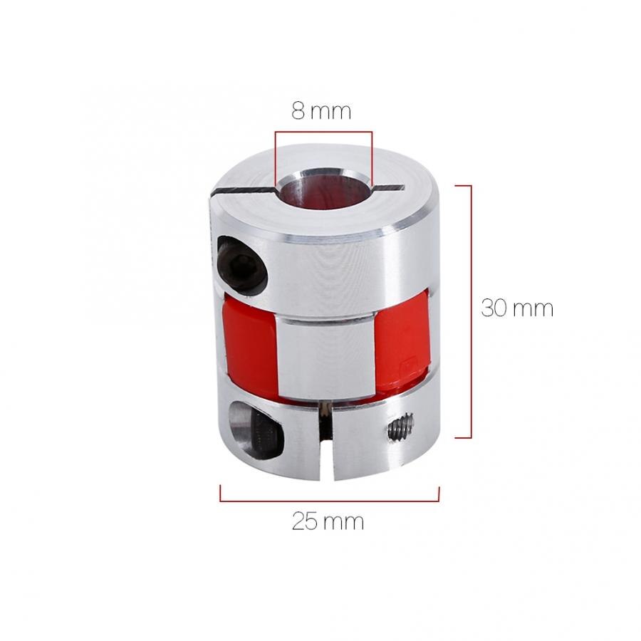 8mm x 10mm Shaft Coupler Flexible Plum Shaft Coupling Motor Connector Aluminium CNC Stepper Motor Encoder Couplers OD 25mm