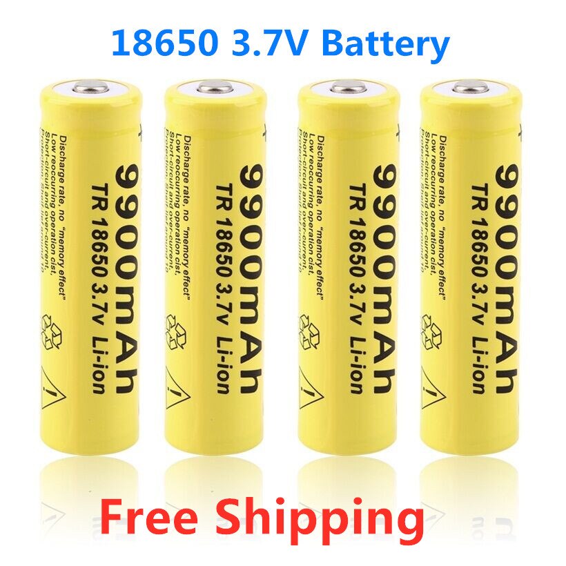 18650 batterie 9900mAh 3,7 V 18650 Li-Ion batterien Akku Für Taschenlampe Taschenlampe +