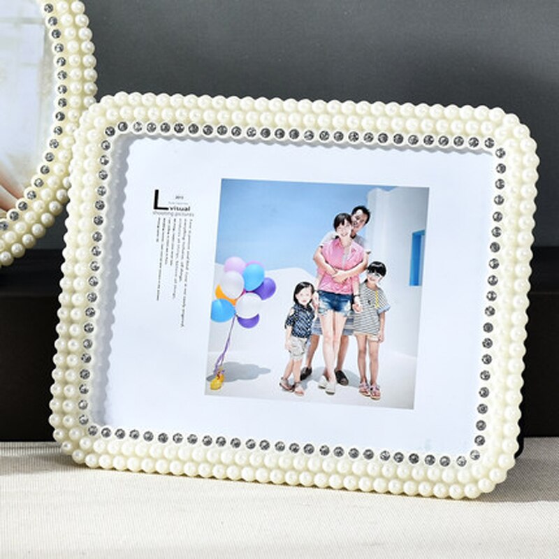 European Style Photo Frame Wedding Photo Frame Household Bedroom Living Room Decorations Rhinestone Edging Photo Frame