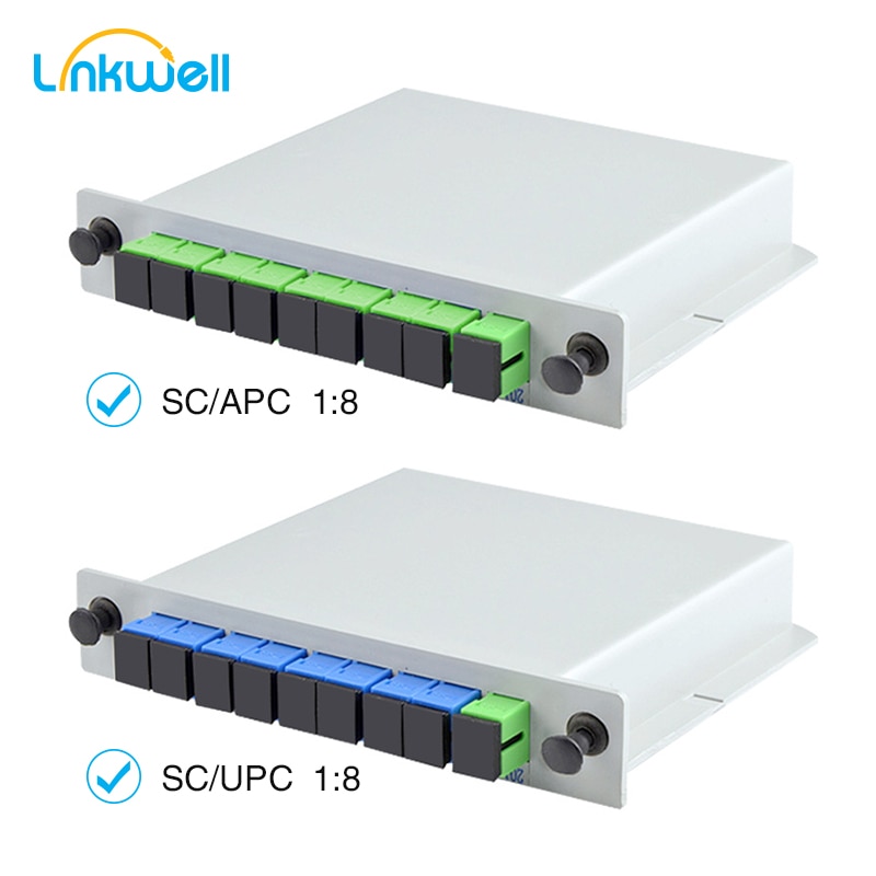 SC APC UPC PLC 1X8 Fiber Optic FTTH Splitter Box PLC Insert sheet Type Fiber Optical Coupler Splitter Insertion 1:8