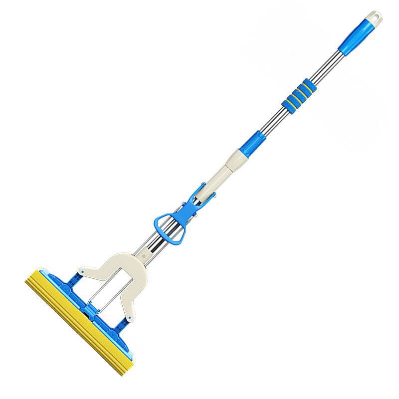 Klemtype sterke automatische absorberende spons dweil roestvrijstalen handvat microvezel pad vloerreinigingsdweil schoonmaakgereedschap voor thuis