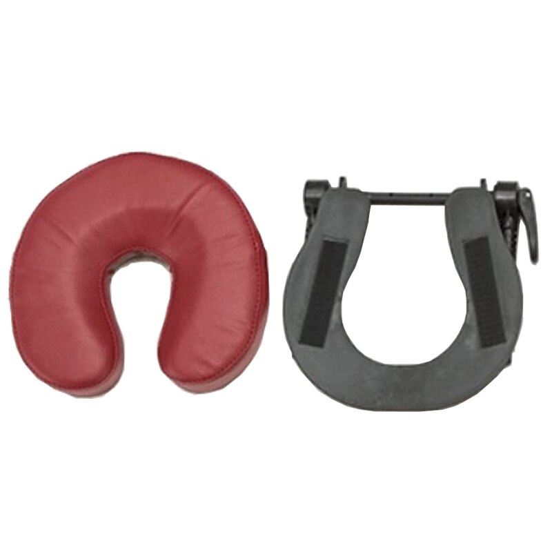 U-shaped pillow with adjustable bracket special for SPA massage bed leather U pillows for lash tattoo beauty massage table