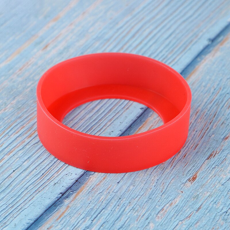 1 st silikonkopp botten skyddskåpa mugghållare 6.5cm termoskoppar bas skyddsfodral: Röd