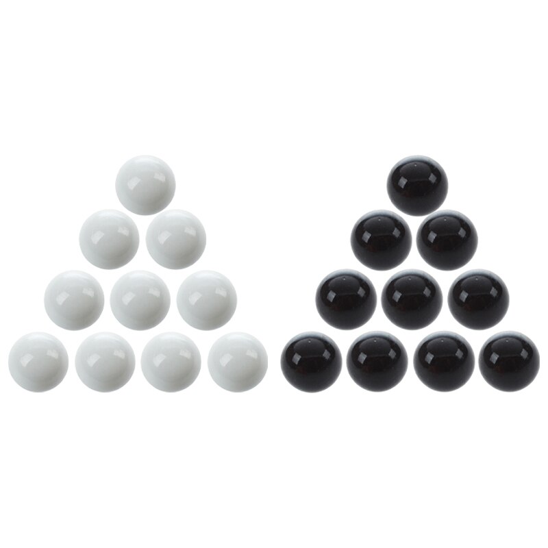 20 Pcs Knikkers 16Mm Glazen Knikkers Knicker Glas Ballen Decoratie Kleur Nuggets Speelgoed Zwart En Wit: Default Title