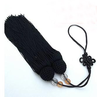 long sword ear knife mulan fan sword knot sword spike red/yellow: short style black