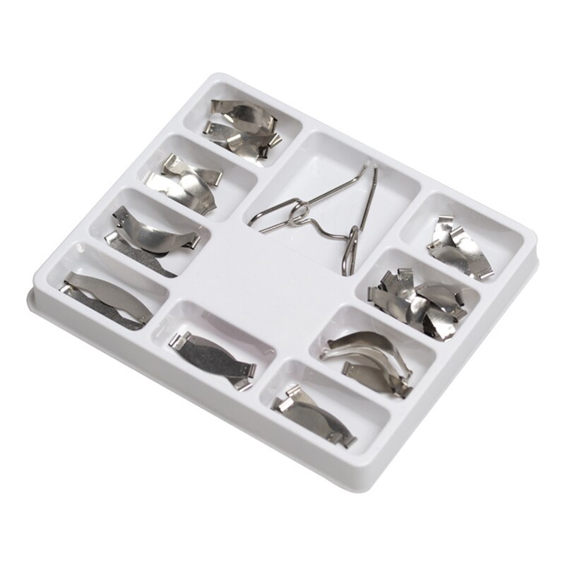 36/18 pcs/box Dental Saddle Contoured Metal Matrices Matrix Universal Kit with Spring Clip Dental material
