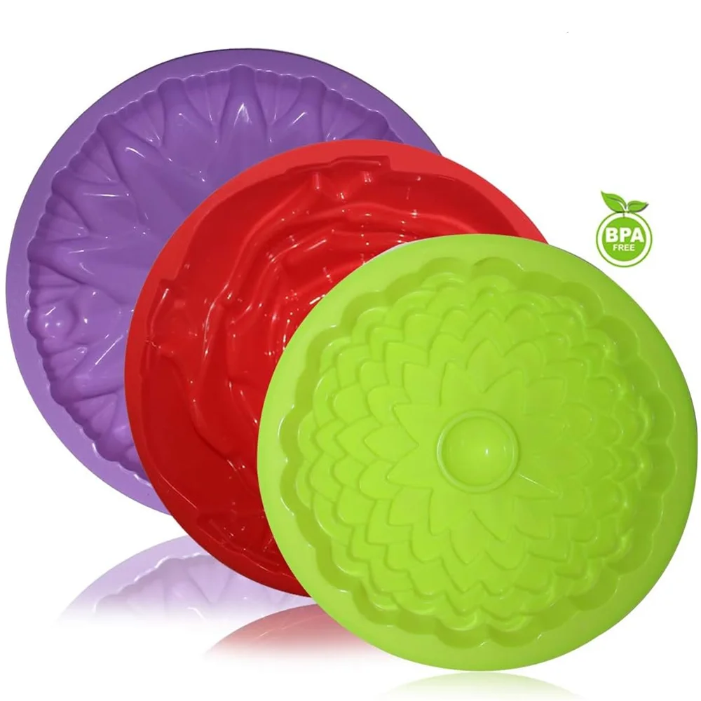 Moldes de silicona para hornear flores, molde de silicona para pasteles, moldes de gelatina de gelatina y gelatina, moldes para pasteles para formas para hornear, 1 pieza