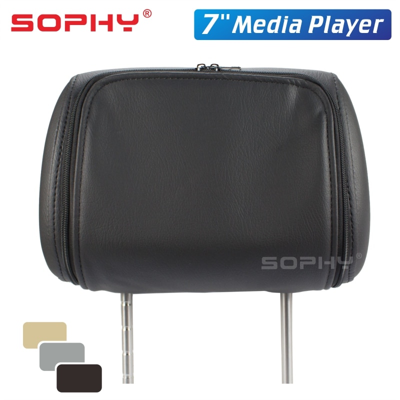 7 zoll Auto Kopfstütze Bildschirm Monitor mit Reißverschluss Abdeckung USB und SD Lesen Funktion Schwarz Grau Beige SH7048-P5-Postleitzahl