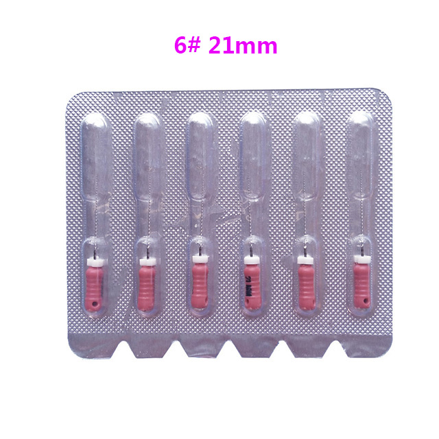 5pack Dental c-pilot pliki 25mm 6-10 # stal nierdzewna C + pliki 21mm pliki endodontyczne C 6 sztuka/paczka pliki endodontyczne: 5pack Size6 21mm