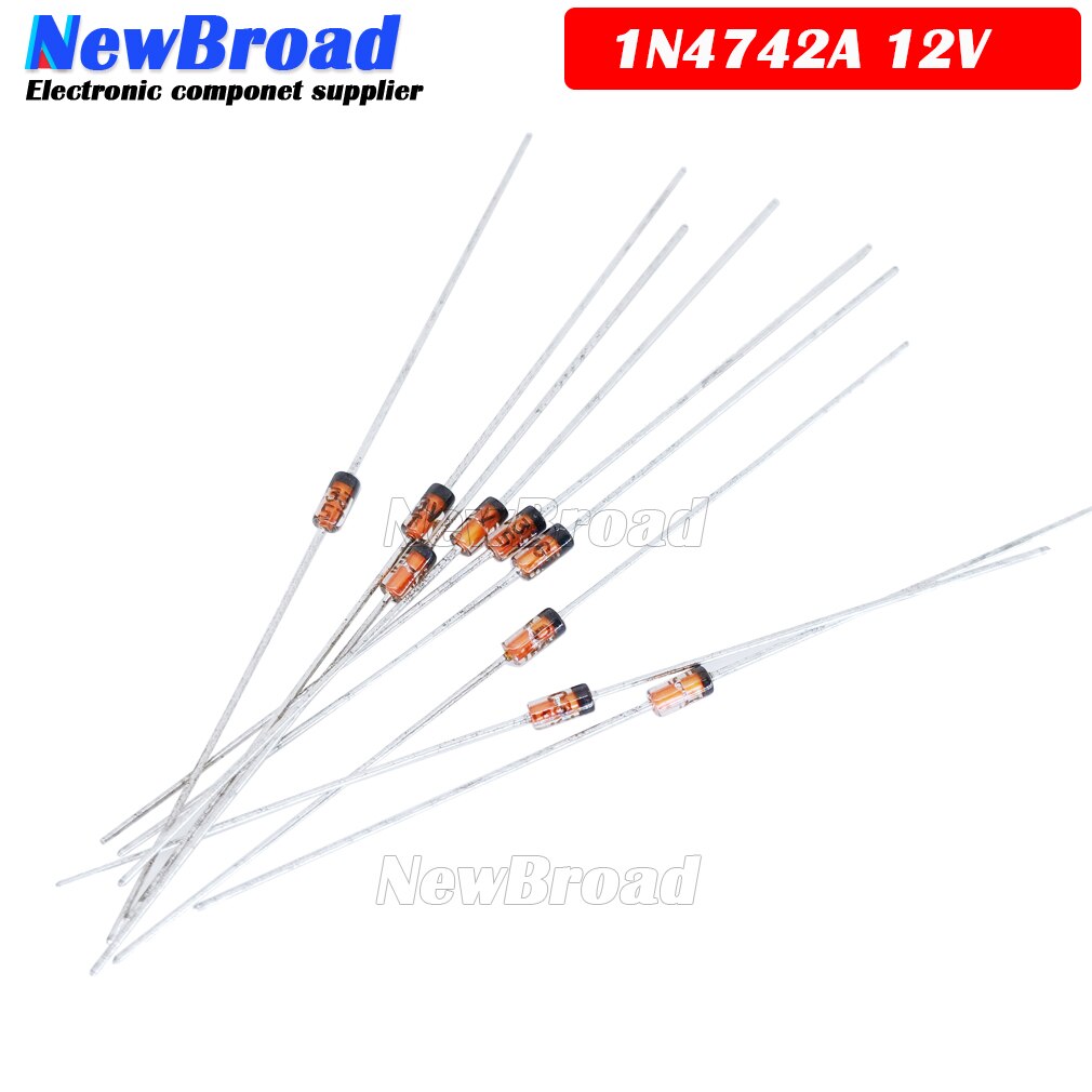 100 Uds 1W 12V 1N4742A 1N4742 hacer 41 diodo Zener