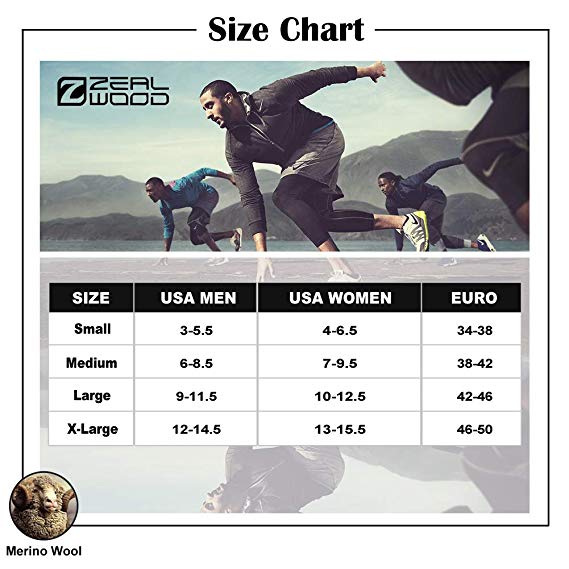 Running Socks, ZEALWOOD Meirno Wool Ultralight No Show Athletic Running Socks for Men and Women, 1/3 Pairs