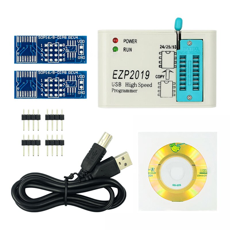 For Windows 2000/XP/Vista 1Set High Speed USB SPI Programmer Low Power Loss Support 24 25 93 EEPROM Chip Programmers Mayitr