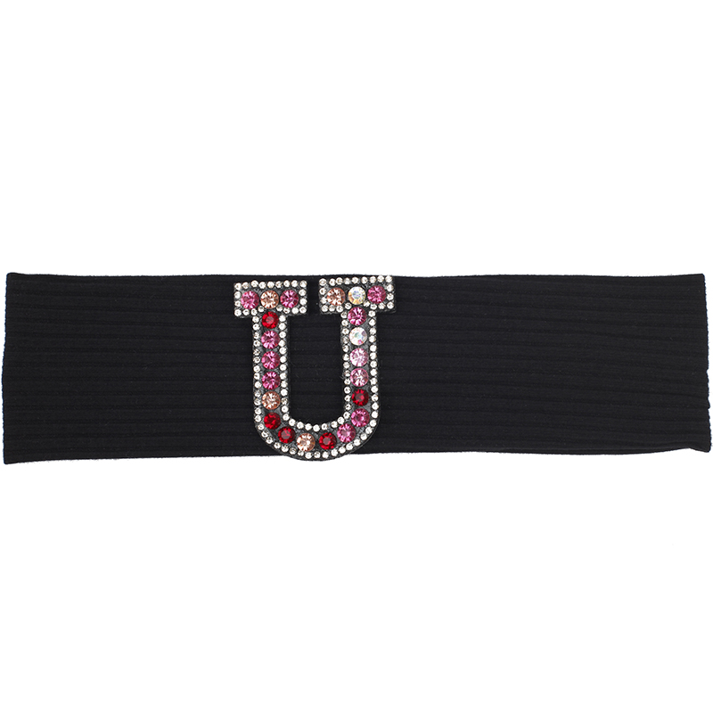 Zomer Casual Mode Vrouwen haarbanden Multi-color Strass brief Katoen Geribbelde hoofdbanden dames Meisjes haaraccessoires