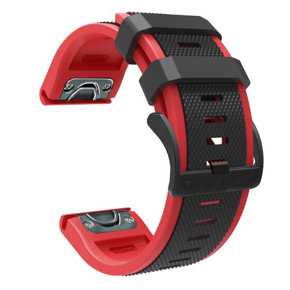 26mm Sport Silicone Watchband Wriststraps for Garmin Fenix 6X Pro 5X Plus 3 3HR Easy Fit Quick Release wirstbands Correa: D