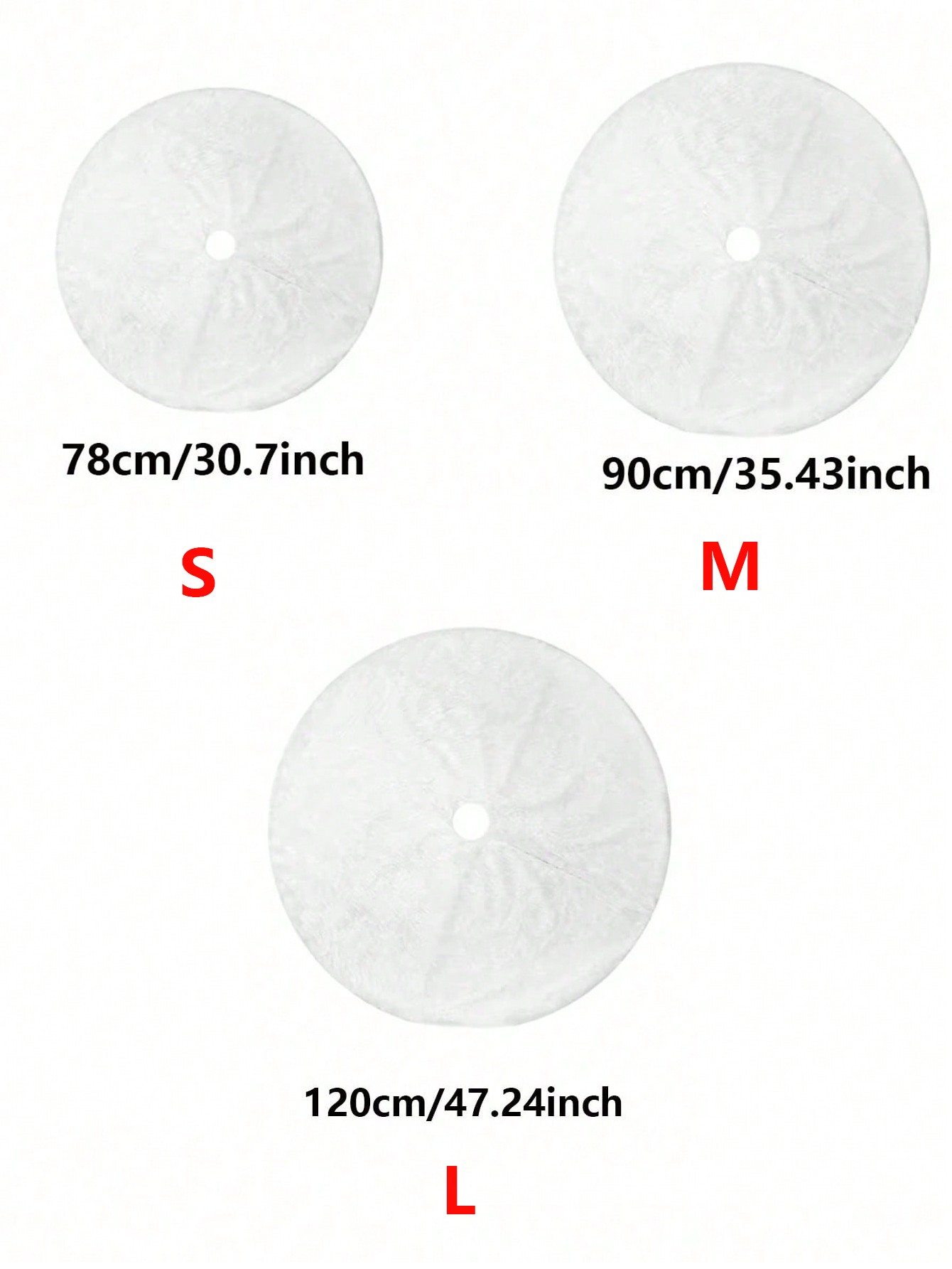 1pc White Fluffy Christmas Tree Plush Skirt Merry Party Christmas Tree Decoration Year Xmas Trees Carpet Decoration