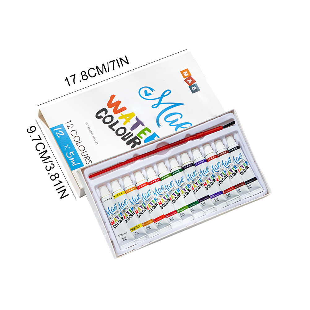 Paleta malarska podróżna mini kieszeń artysta Zestaw palet akwarelowych Przenośny zestaw akwareli Drewniane pudełko na farby z siatką Prezent dla dzieci Zabawki