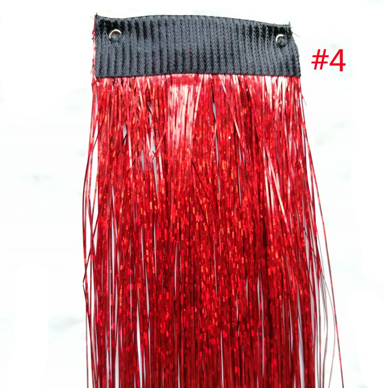 Haarversiering, glitterhaarvlechten, haarextensies met clip, highlights, nep haarstrengen, clip-in bling haaraccessoires: 4
