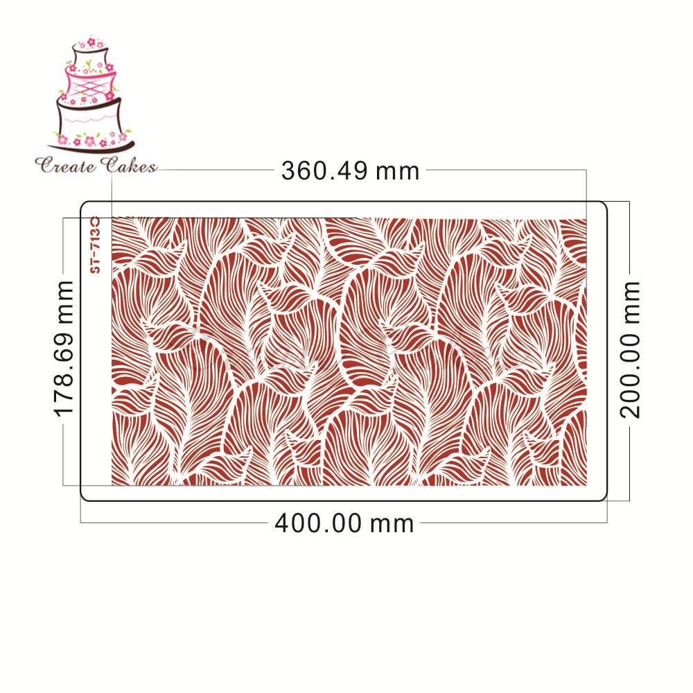 Plant Bladeren Cake Stencil Bruidstaart Kant Side Plastic Stencil Cake Side Kant Stencil Diy Tekening Shape Cake Decorating Tool