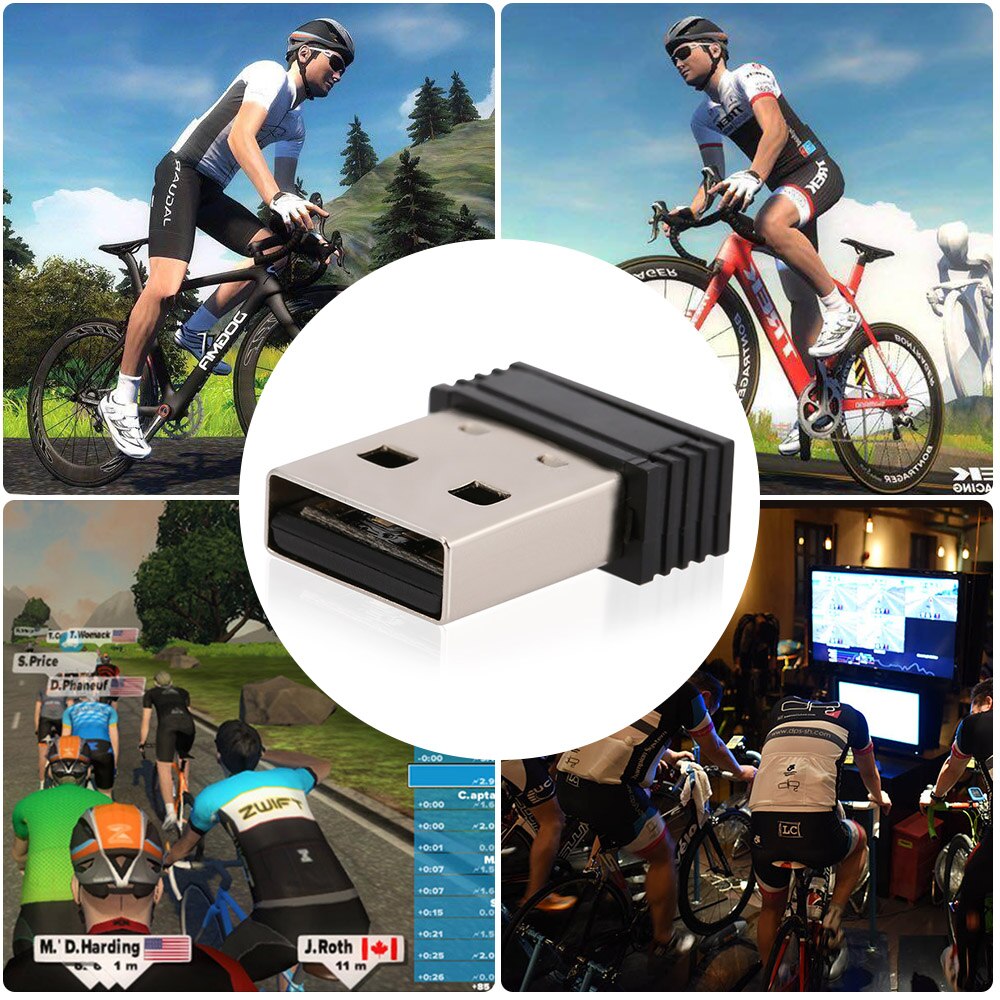 Anself ant + usb stick adapter mini usb ant + stick gadgets bærbar usb adapter til zwift onelap cykling fitness enhed