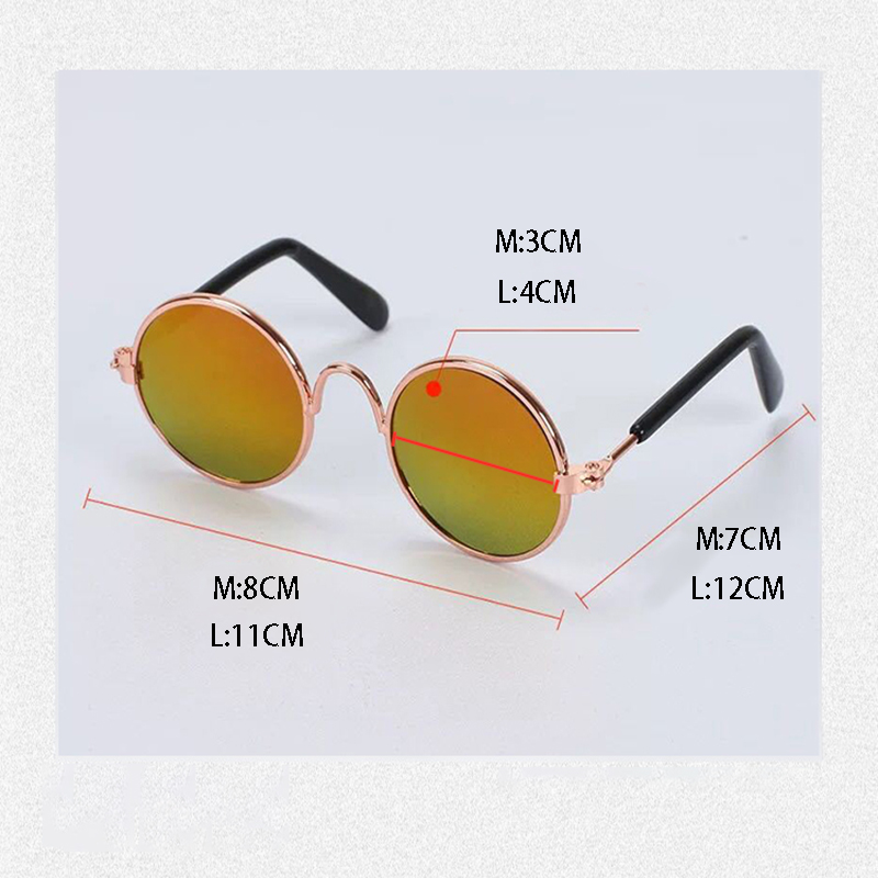 Jolies lunettes de soleil rondes Vintage pour chat, lunettes réfléchissantes pour petit chien, chat, Photos d'animaux de compagnie, produits pour animaux de compagnie, accessoires