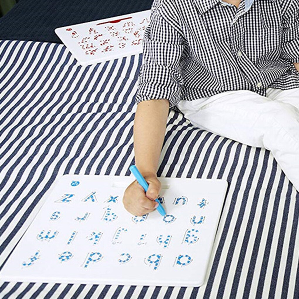 Children Magnetic Ball Writing Board Lower Case Letters Drawing Board Preschool Graffiti Tool