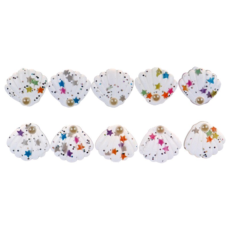 10 st / parti 25*28mm diy glänsande harts abs pärla snäckskal platt bak cabochon diy telefon / hantverk scrapbooking dekoration: A3