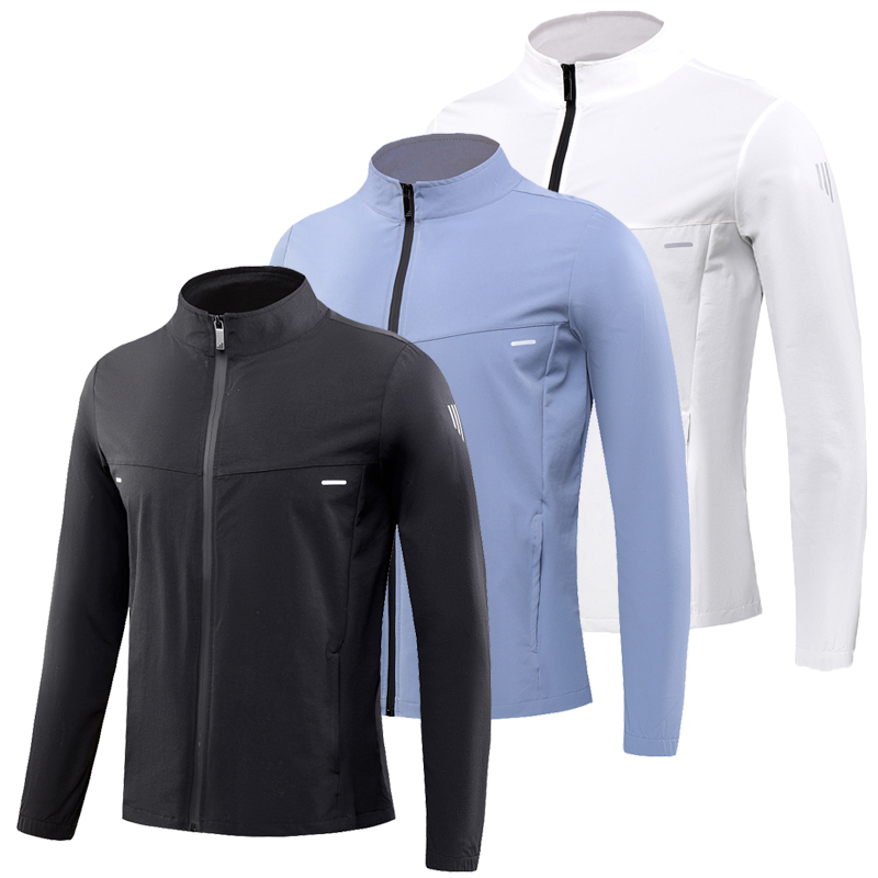 Männer Langarm wasserdichte Kompression T-Shirt einfarbig elastisch laufen Fitness T-Hemden Jacke Mann Sport Ausbildung Sport