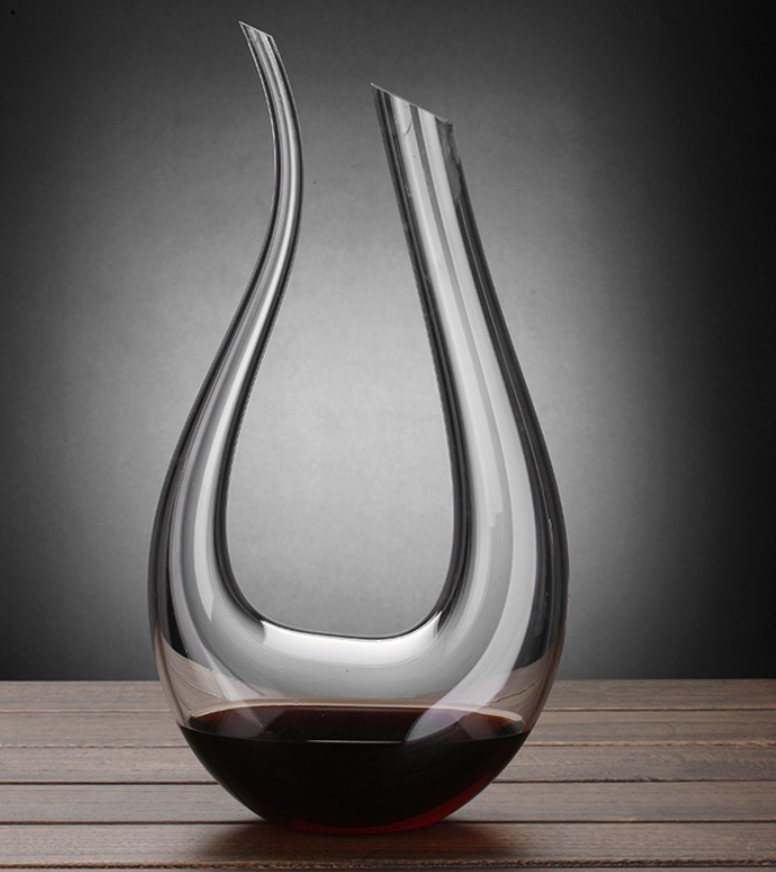 1000ML Superior Flat Base Red Wine Decanter Handmade Crystal Wine Pourer Premium Water Carafe Thickened Wall: 500ml