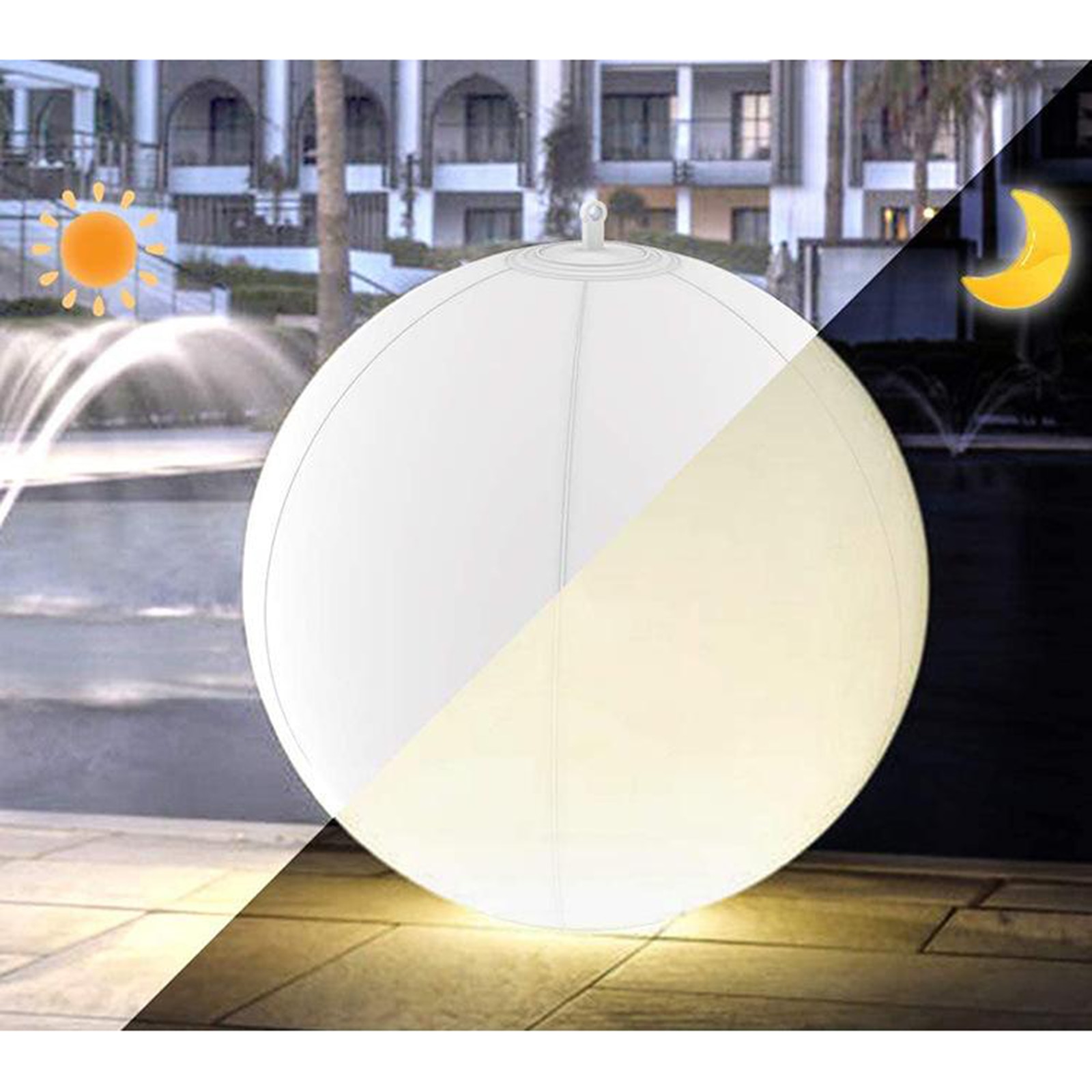 Waterproof Solar Powered LED RGB Ball Light Outdoor Garden Lawn Landscape Lamp