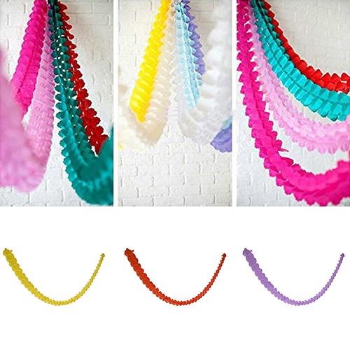 3 meter papir krans bunting banner streamers bursdag bryllupsfest hengende dekorasjon