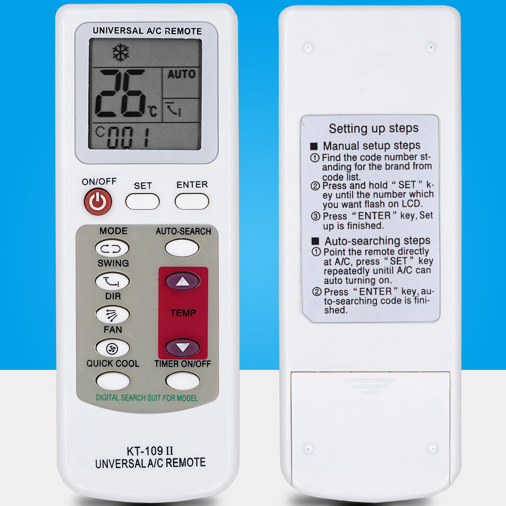 Universal A/C Remote Control LCD Air Condition Controller for Air Conditioner Low Power Consumption K-109 II Remote Controller