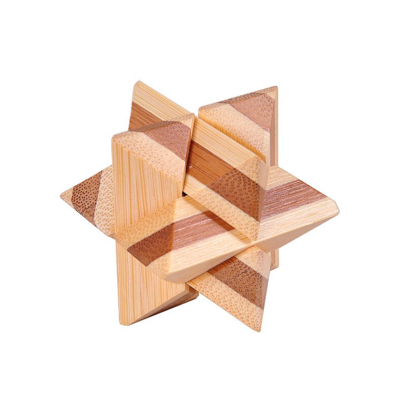 Holz 3D IQ Puzzle Kongming Schlösser Luban Lock Gehirn Teaser Logic Puzzle Cube Pädagogisches IQ Spiel Spielzeug für Erwachsene Kinder jugendliche: 5