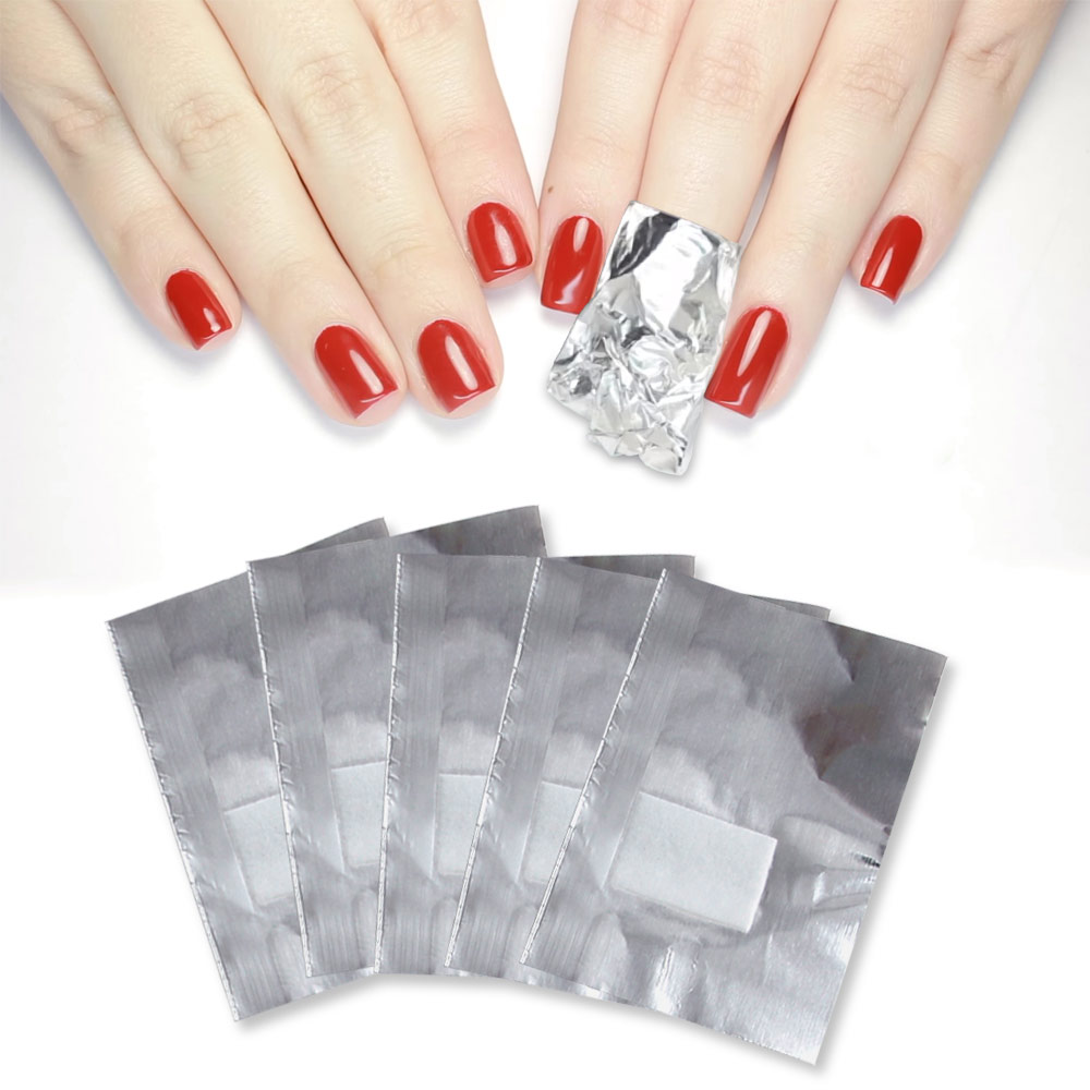 100Pcs Aluminium Foil Remover Wraps Nail Art Losweken Acryl Gel Nagellak Verwijderen Wraps Remover Manicure Nail Cleaning
