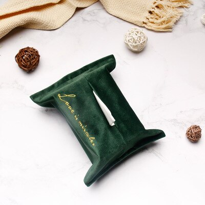 Embroidery craft tissue box, high-density velvet cloth, hand washable tissue box, living room, office, home car tissue box: 4