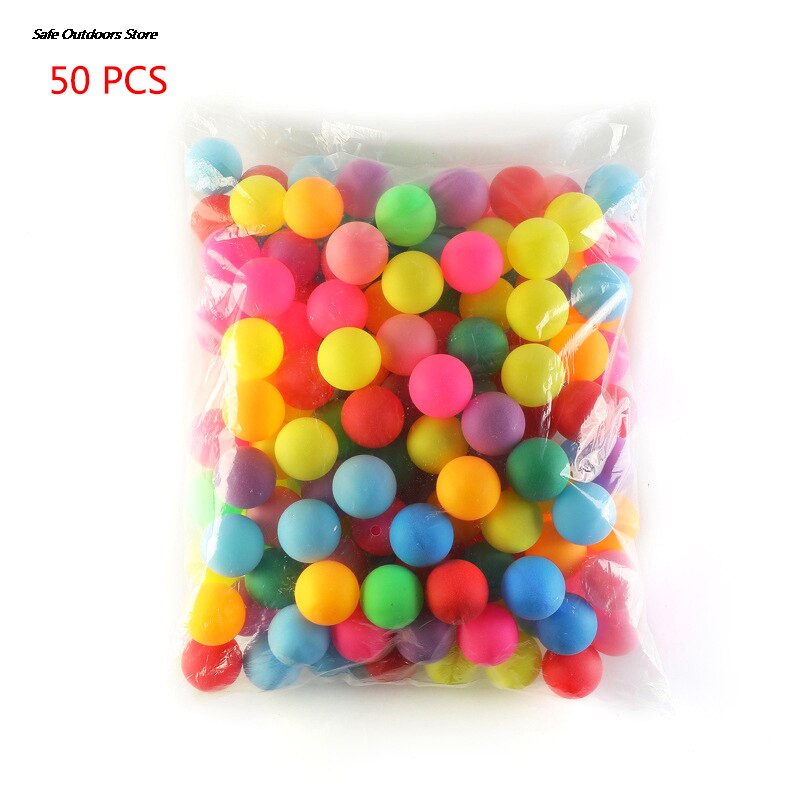 50 Stks/pak Kleurrijke Ping Pong Ballen 40Mm Entertainment Tafeltennis Ballen Voor Game Frosted