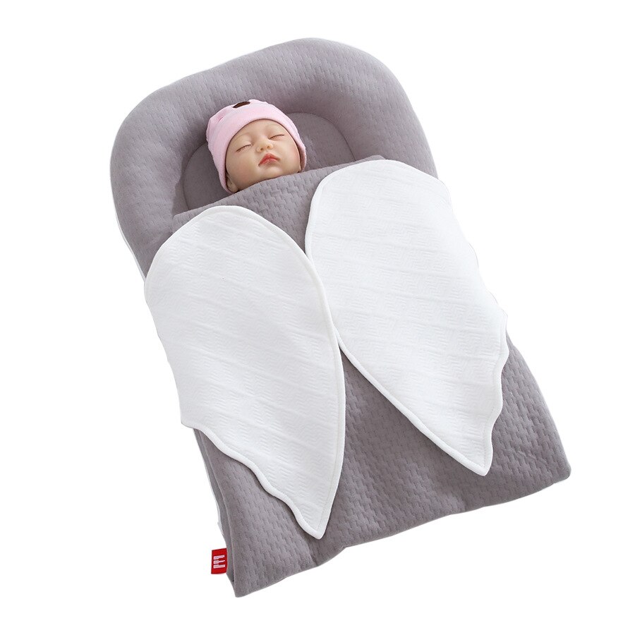 43x115cm mãe portátil abraço swaddle envolto berço para meninas meninos berços do bebê com anjo balanço cobertor cama