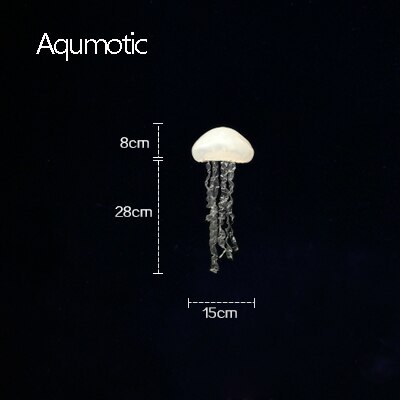 Aqumotic Siliconen Grote Kwallen Voor Decoratieve Simulatie Kwallen Marine Thema Decor Ornament Zee Dier: White S