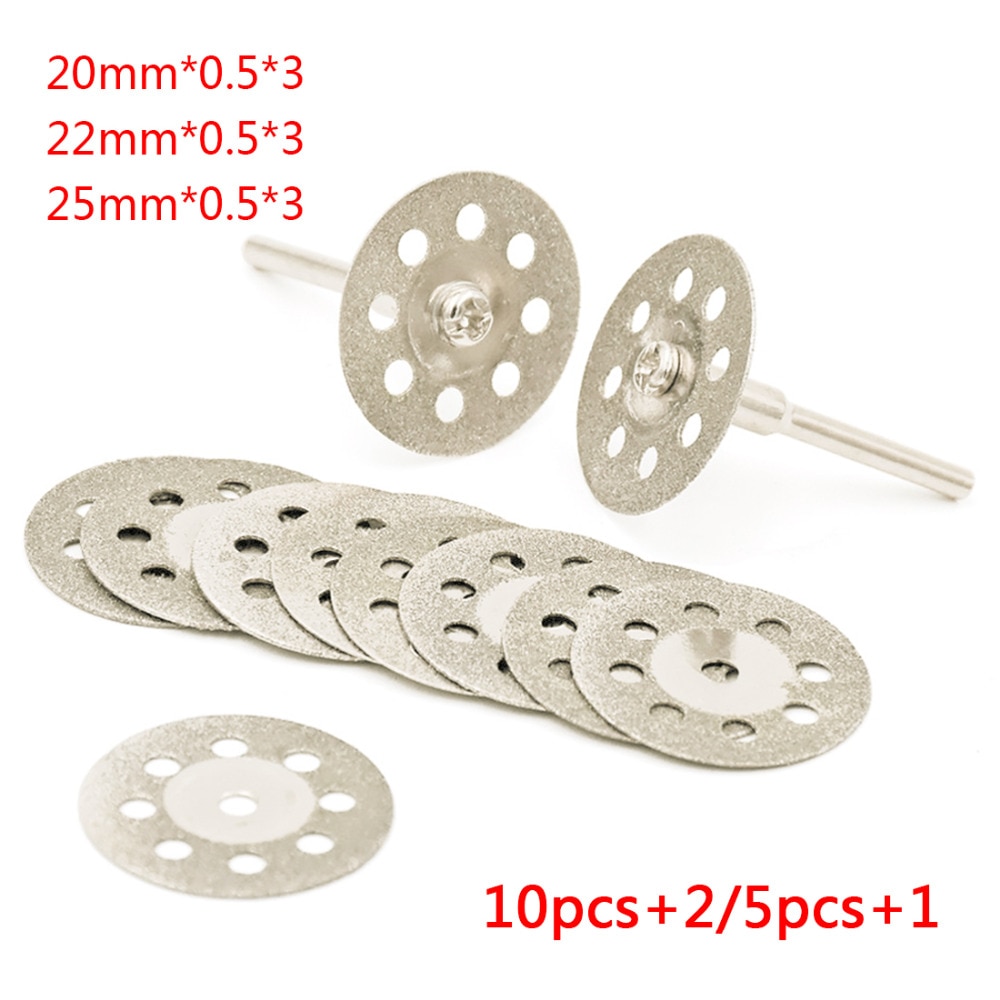 10 stuks /5 stuks slijpschijf dremel diamantzaag slijpschijf voor dremel roterende gereedschappen accessoires met doorn