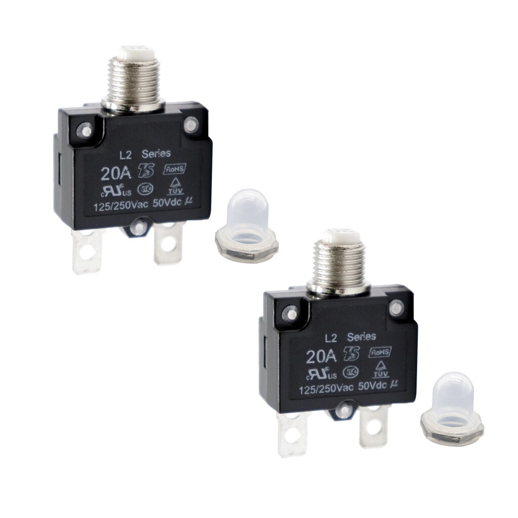 2X 125/250V 20Amp Circuit Breaker Overload Protect Switch Fuse Resettable