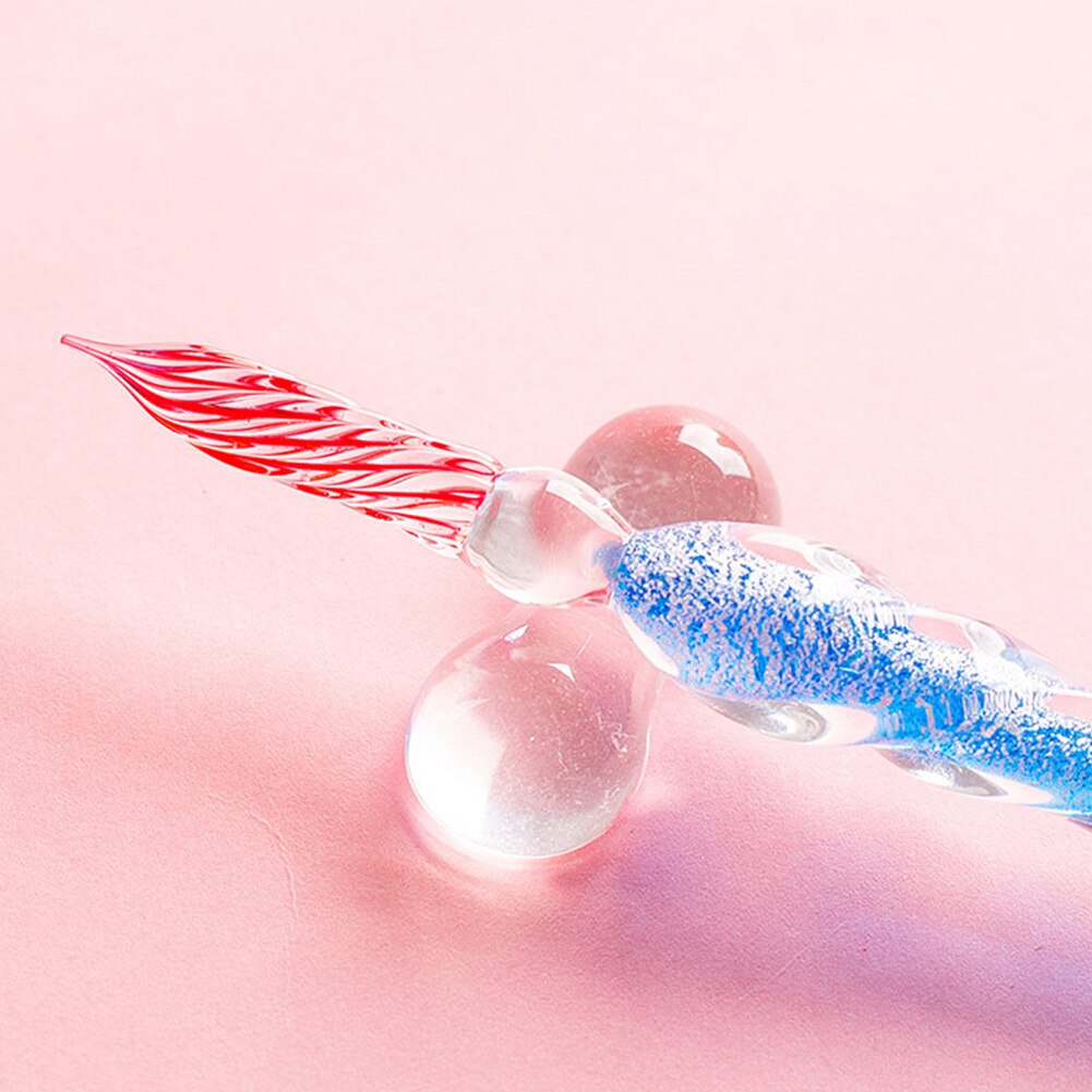 Painting Crystal Glass Signatures Dip Pen Set With 12 Colors Ink For Art Writing Calligraphy Fountain Doodling Stationery