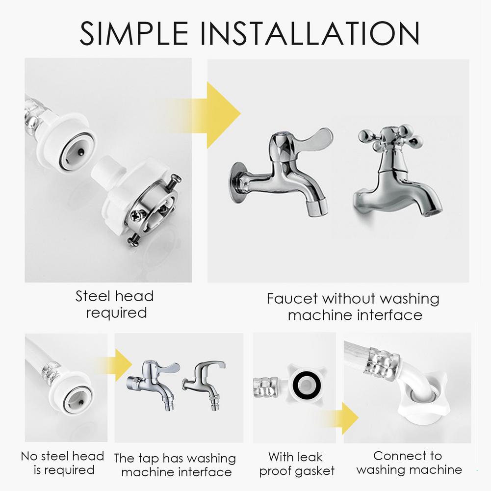 1.5/3/5M Flexible Universal Water Inlet Extension Pipe Hose For Automatic Washing Machine Faucet Bathroom Accessories