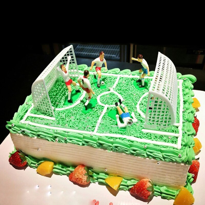 8 Stks/set Voetbal Cake Topper Speler Verjaardagstaart Decoratie Model