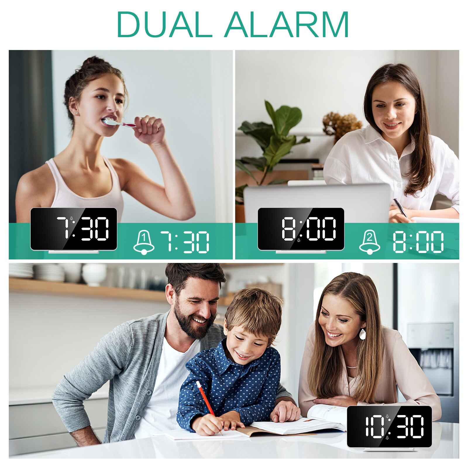 ORIA LED Digital Clever Wecker Uhr Tisch Elektronische Schreibtisch Uhren USB aufwachen hoch Uhr Schlummern USB aufwachen hoch Alarm wohnkultur