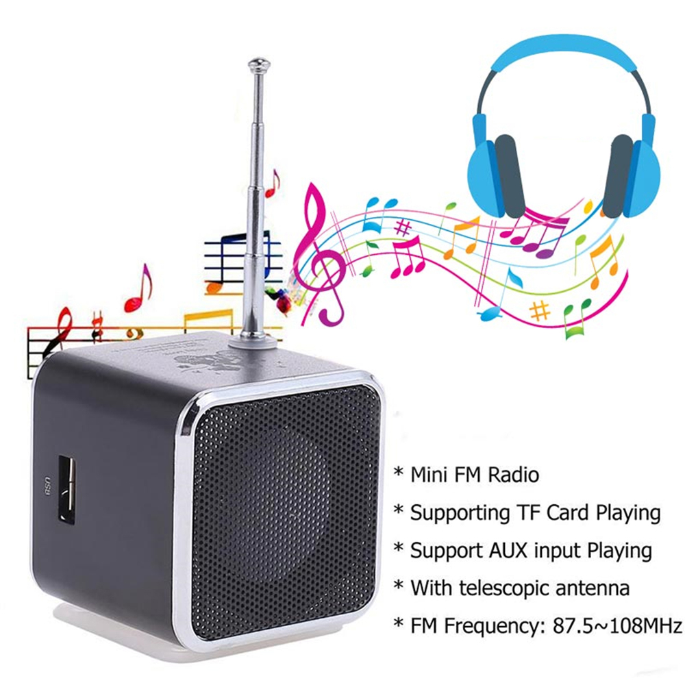 Mini TD-V26 Digital FM Radio Receiver Portable Radio FM Stereo Receiver With LCD Radio Speaker Loudspeaker Support Micro TF Card