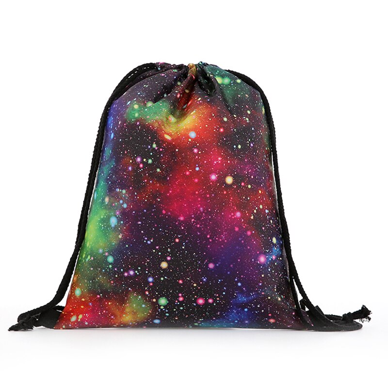 Reppu naisille mini kiristysnyöri tähtitaivas reppu 3d painatus matkalaukut miehet mochila kiristysnyöri laukku girs: Gc -4